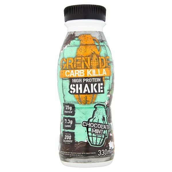 Grenade Carb Killa High Protein Shake Chocolate Mint Flavoured 330ml X12 Energy 2 The Door