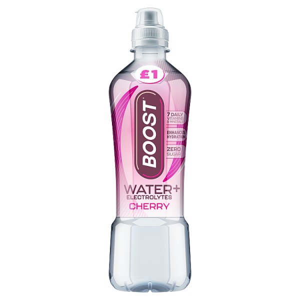 Boost Water+ Electrolytes Cherry Hydration Drink 500ml x12