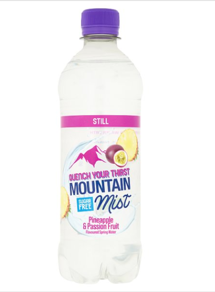 Mountain Mist Pineapple & Passion Fruit Flavoured Still Spring Water 500ml x12