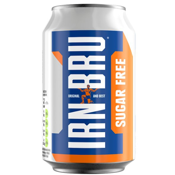 IRN-BRU Sugar Free Soft Drink Can 330ml x24