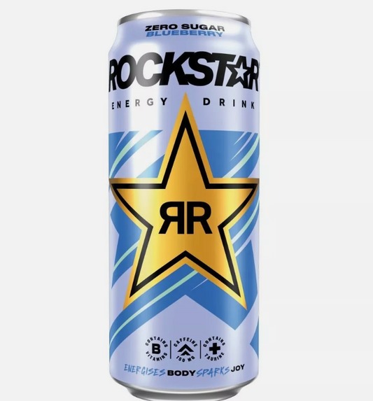 Rockstar Zero Sugar Blueberry Energy Drink 500ml x12