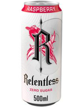 Relentless Raspberry Zero Energy Drink 12 x 500ml