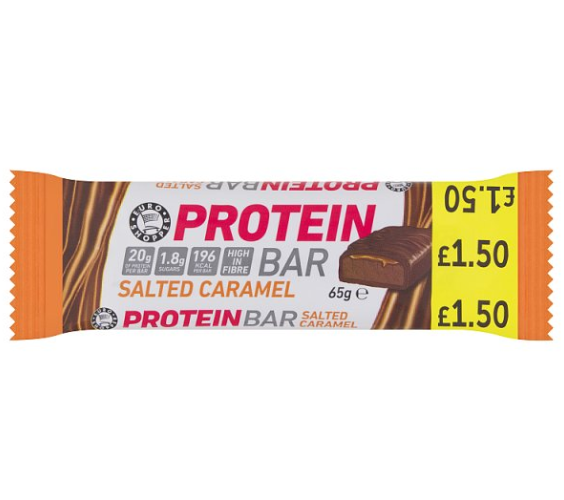 Euro Shopper Salted Caramel Protein Bar 65g x12