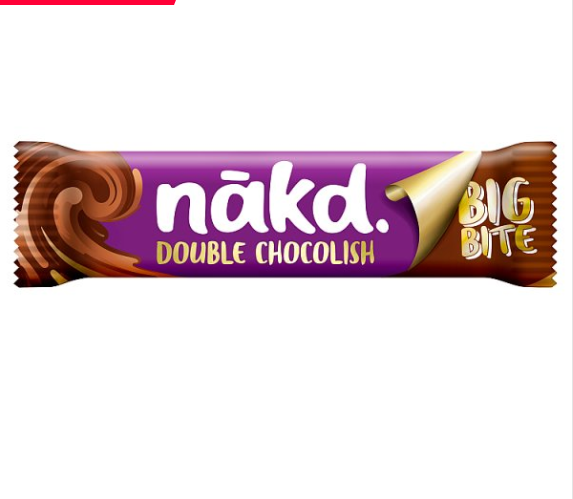 Nakd Big Bite Double Chocolish Fruit, Nut & Cocoa Bar 50g x16