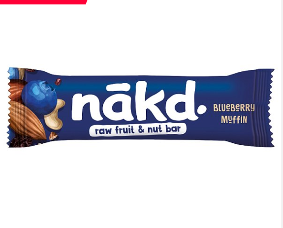 Nakd Blueberry Muffin Raw Fruit & Nut Bar 35g x18