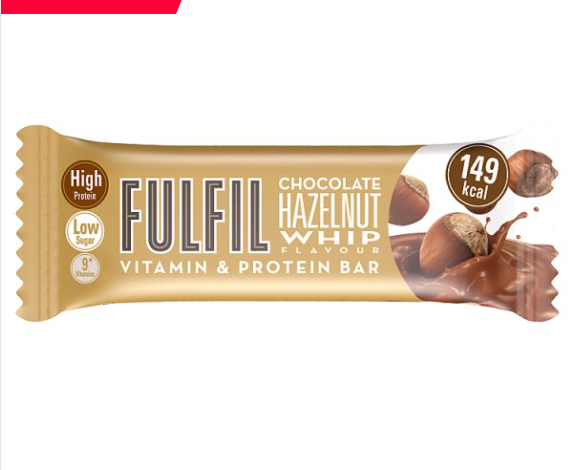 FULFIL Chocolate Hazelnut Whip Flavour Vitamin & Protein Bar 40g x15