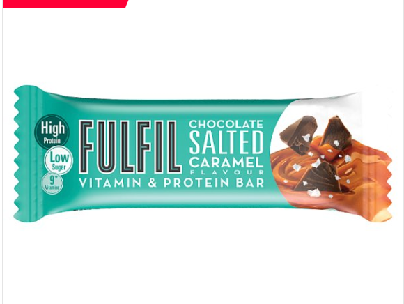 FULFIL Chocolate Salted Caramel Flavour Vitamin & Protein Bar 40g x15