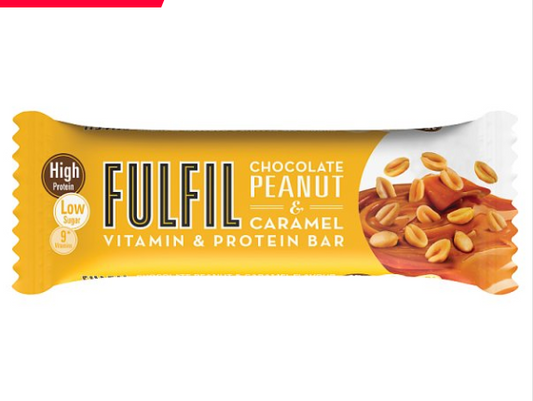 FULFIL Chocolate Peanut & Caramel Flavour Vitamin & Protein Bar 40g x15