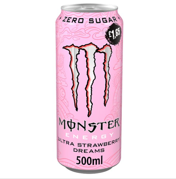 Monster Energy Drink Ultra Strawberry Dreams Zero Sugar 500ml x12