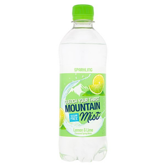 Mountain Mist Lemon & Lime Flavoured Sparkling Spring Water 500ml x12