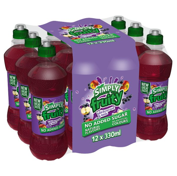 Simply Fruity Blackcurrant & Apple 12 x 330ml x12