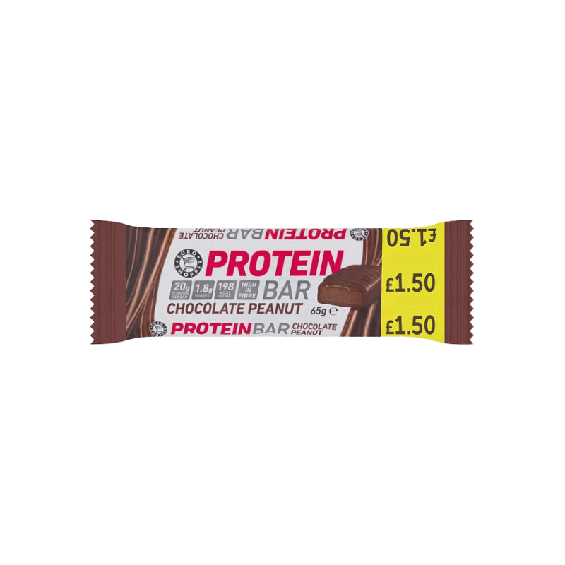 Euro Shopper Chocolate Peanut Protein Bar 65g x12