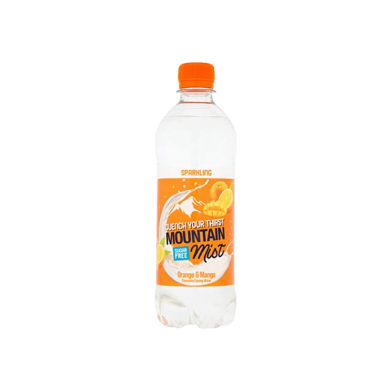 Mountain Mist Orange & Mango Flavoured Sparkling Spring Water 500ml x12