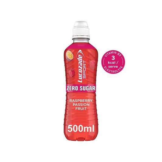 Lucozade Sport Zero Raspberry & Passion Fruit 500ml x12